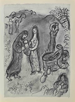 Rebekah gibt Getränke – Lithographie von Marc Chagall – Rebekah – 1960