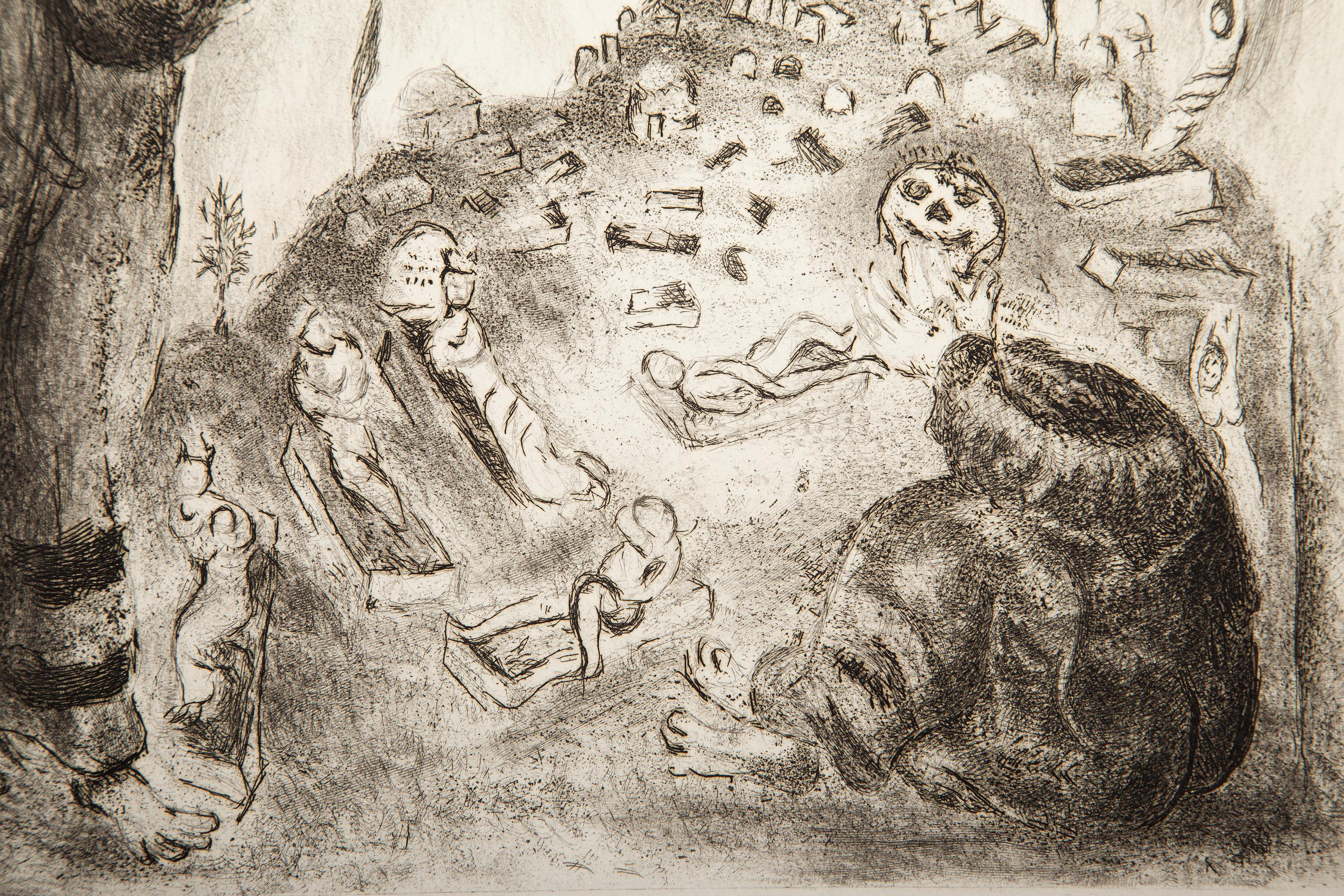 Refused Plate for the Bible Series, Modern Etching by Marc Chagall For Sale 1
