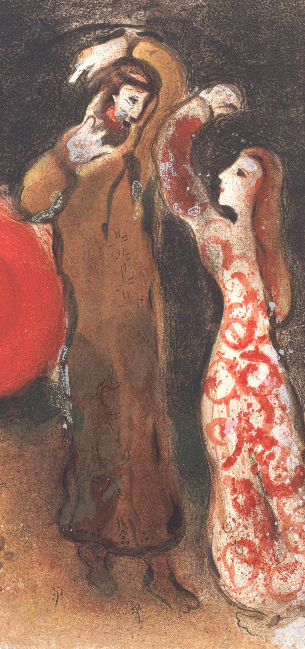 Incontro di Ruth e Booz (Mourlot 230-77; Cramer 42) - Print di Marc Chagall
