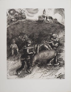 Rückkehr ins Dorf – Originalradierung – Ref. Sorlier #121
