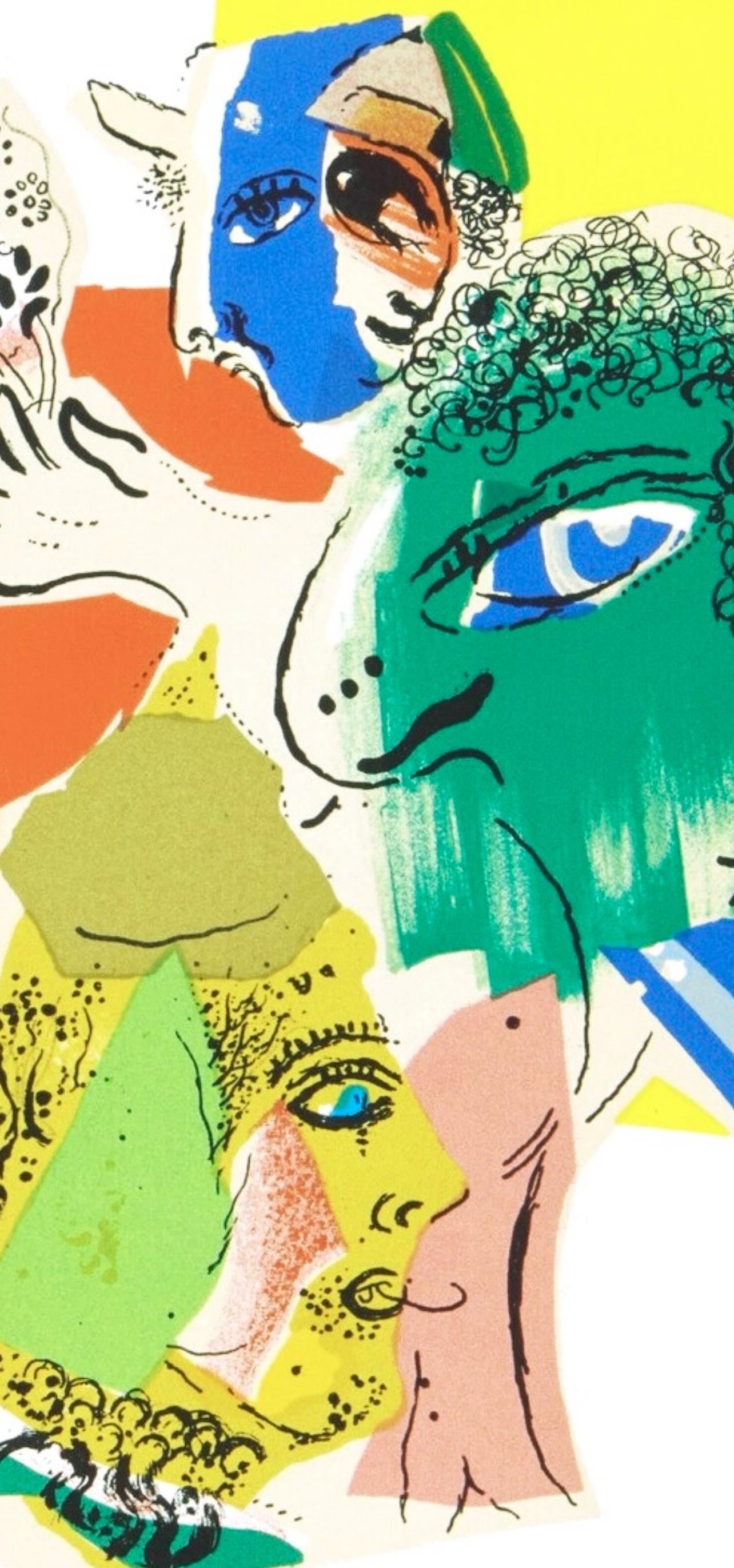Rêve au cirque (Cramer 66; Mourlot 470), Société internationale d'art XXe siècle (Orange), Figurative Print, von Marc Chagall