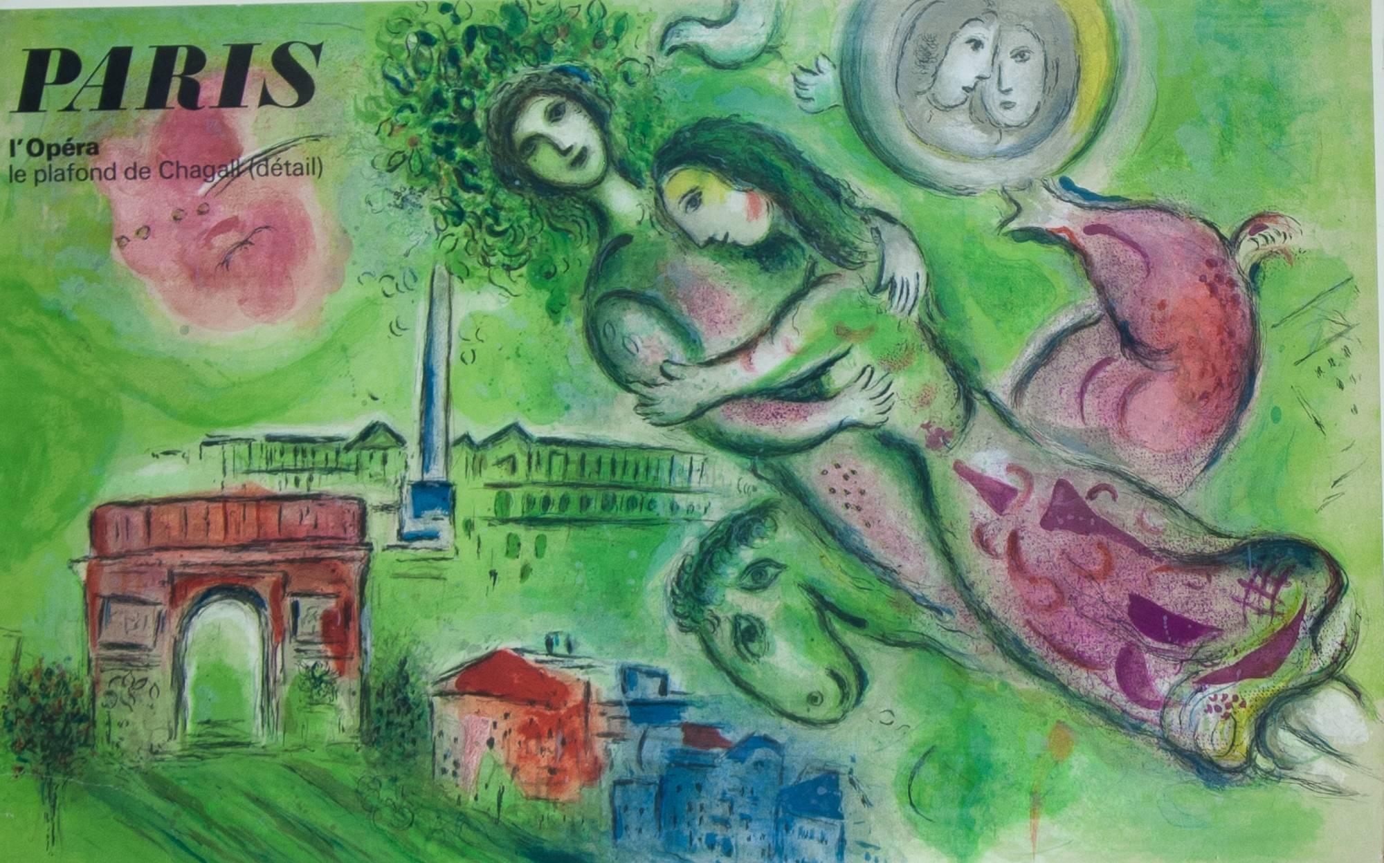 (after) Marc Chagall Abstract Print - Romeo and Juliet Paris L' Opera Chagall lithograph poster