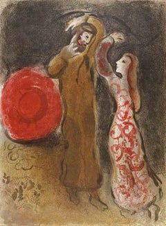 Ruth and Boaz - Lithograph by Marc Chagall - 1960