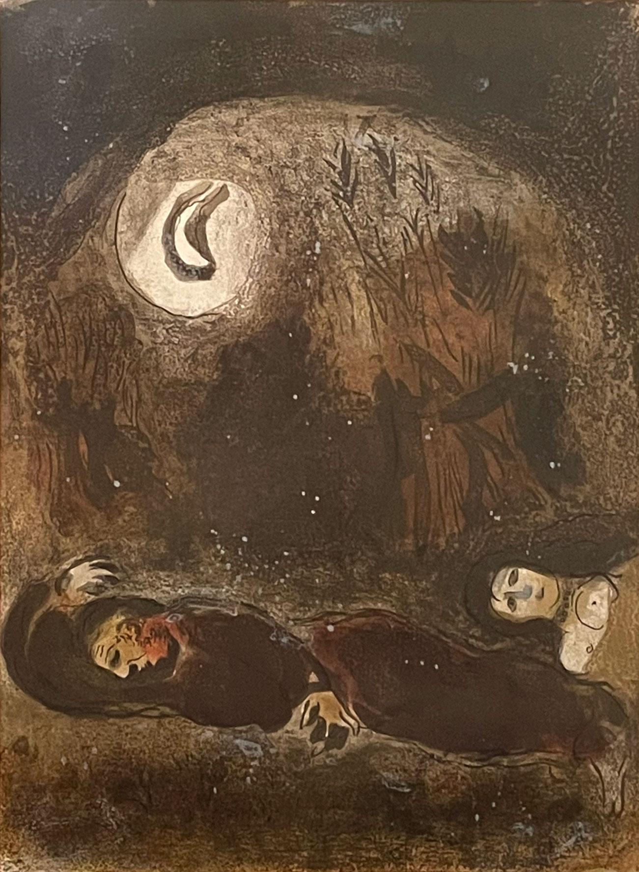 Marc Chagall Print – Rut zu den Füßen des Boas