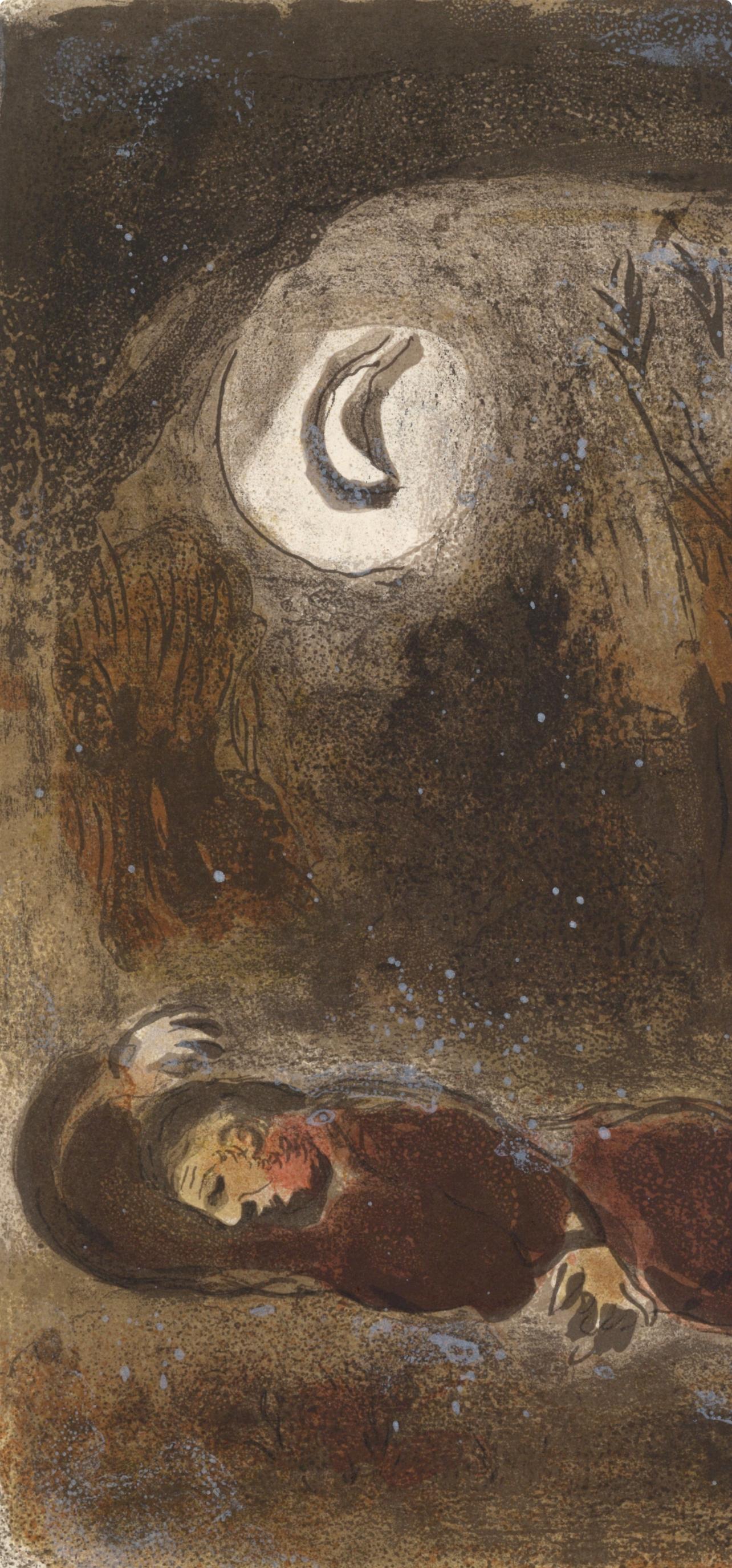 Ruth aux pieds de Booz (Mourlot 230-77; Cramer 42) - Print by Marc Chagall