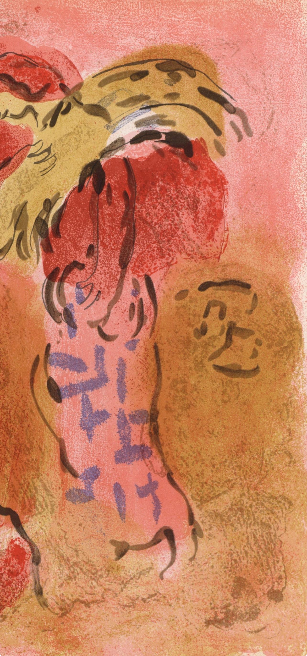 Ruth Glaneuse (Mourlot 230-77; Cramer 42) (Orange), Figurative Print, von Marc Chagall