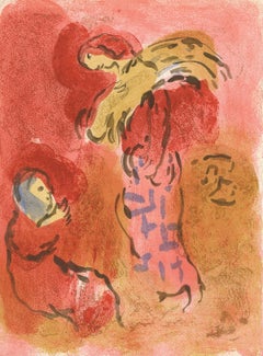 "Ruth Glaneuse (Ruth Gleaning)," Original Color Lithograph by Marc Chagall