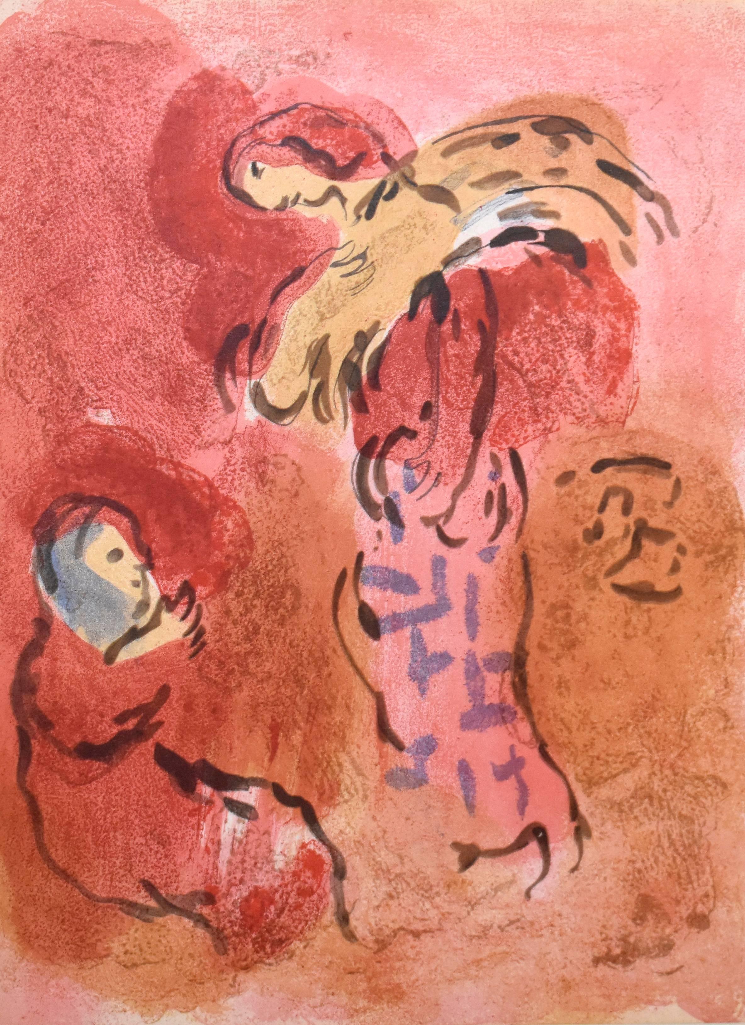 Marc Chagall Figurative Print - Ruth Gleaning