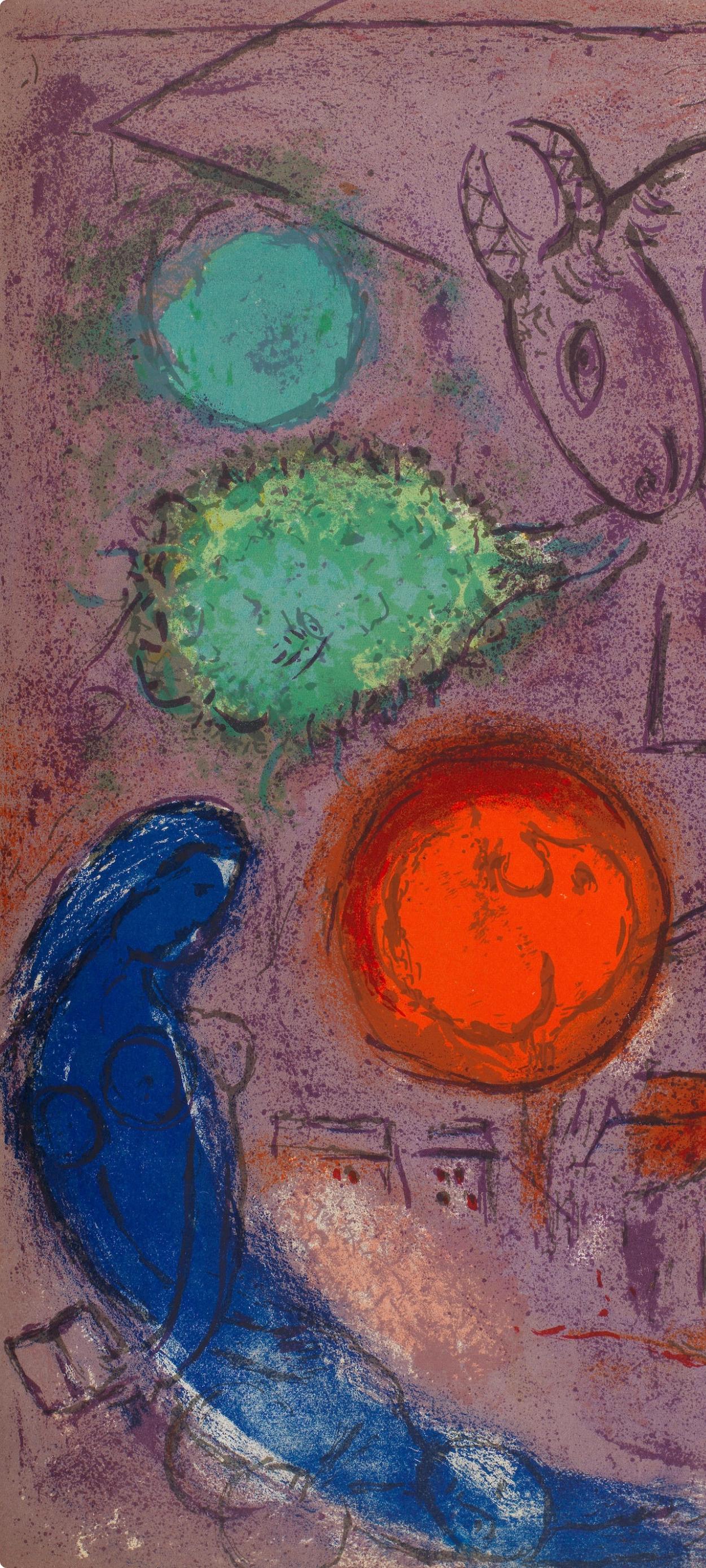 Saint-Germain des Prés (Cramer 24; Mourlot 100), Derrière le miroir - Print de Marc Chagall