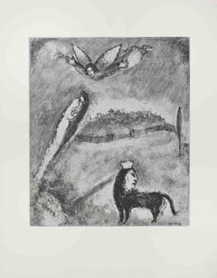 La salvezza di Gerusalemme - Acquaforte di Marc Chagall - 1956