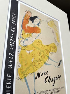 Salzburg Exhibition Poster by Marc Chagall, Modernist Mourlot Lithograph, 1959