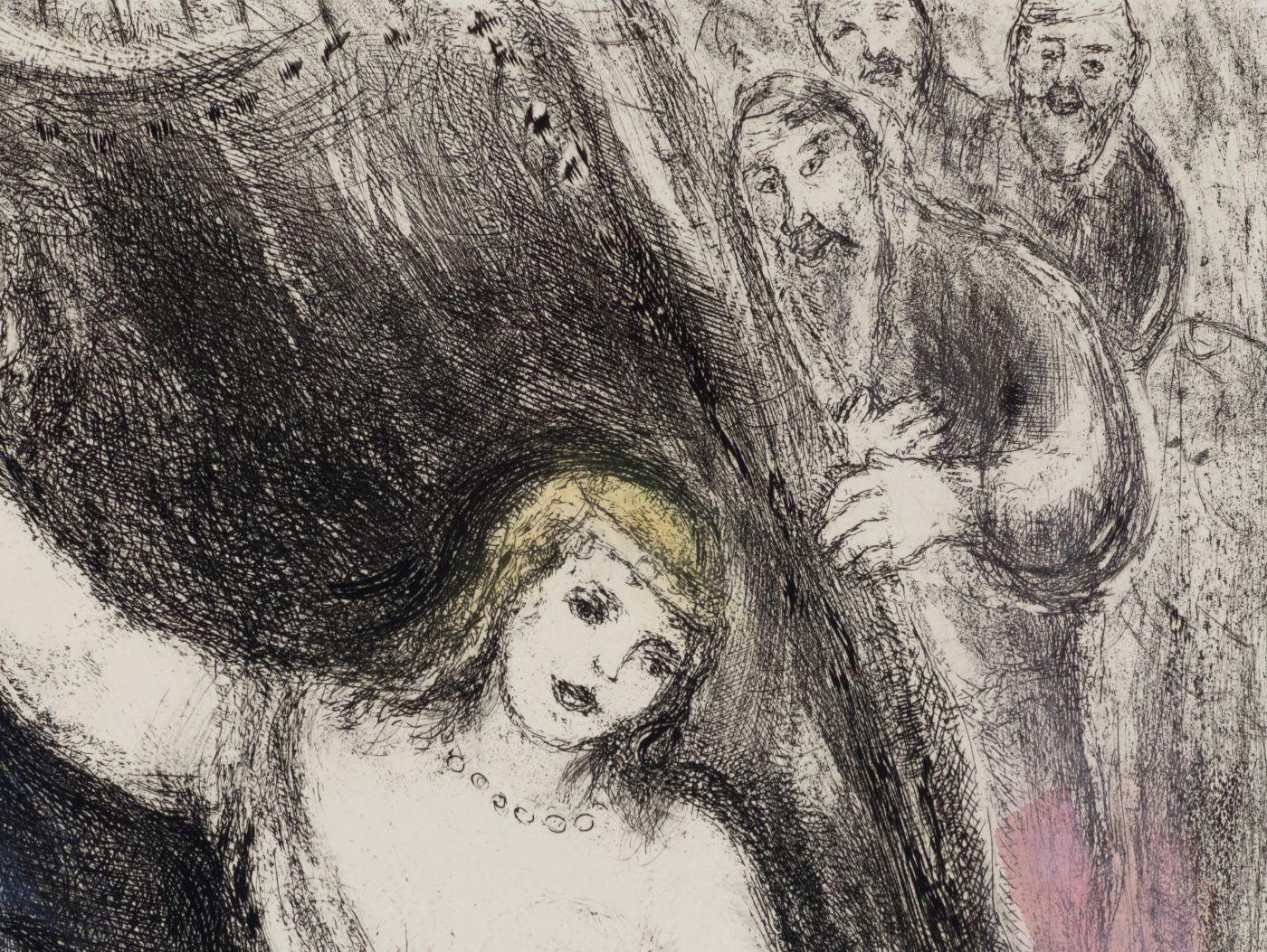 Sansón y Dalila (La Biblia, nº 252), 1958 - Print Moderno de Marc Chagall