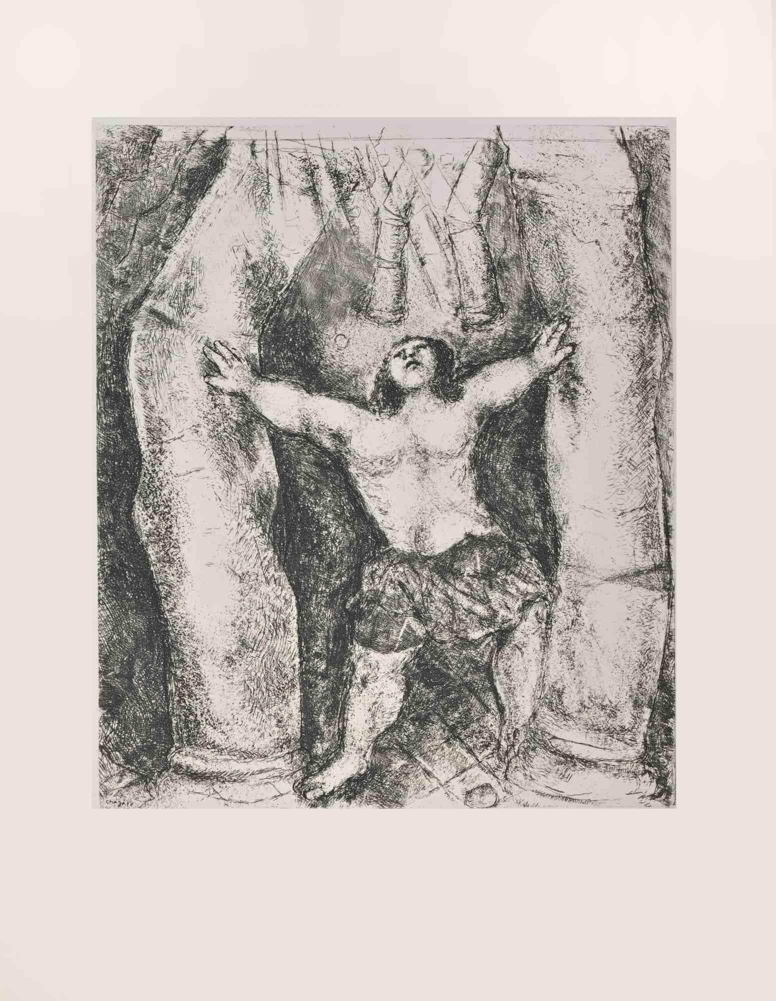 Etching on Montval wove paper, realized by Marc Chagall in 1931-39 and published by Tériade in 1956.

Edition of 275+30 out of commerce copies.

Not signed nor numbered, as issued.

Excellent impression with full margins a a bright and fresh