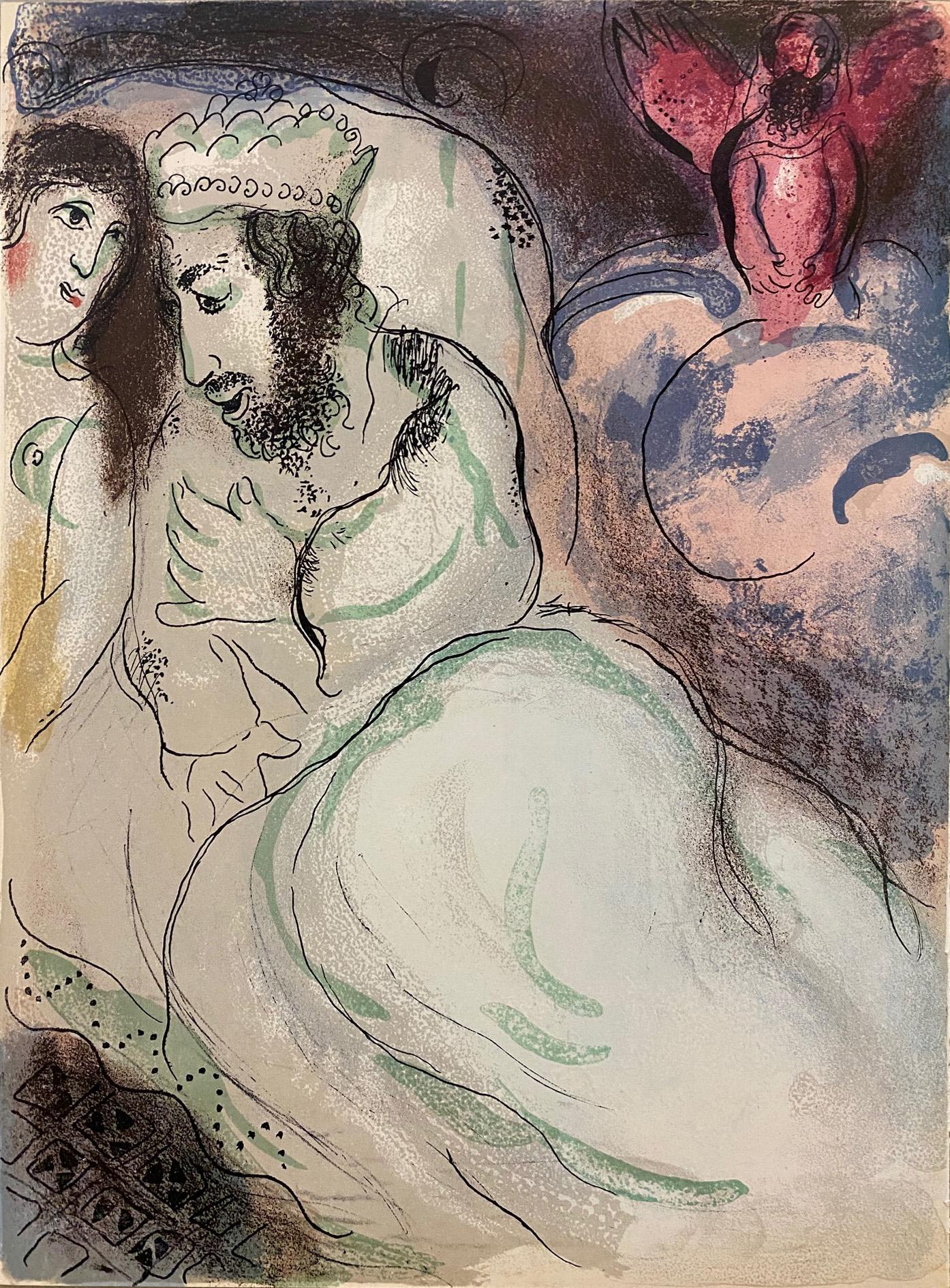 Marc Chagall Abstract Print - Sara et Abimelec