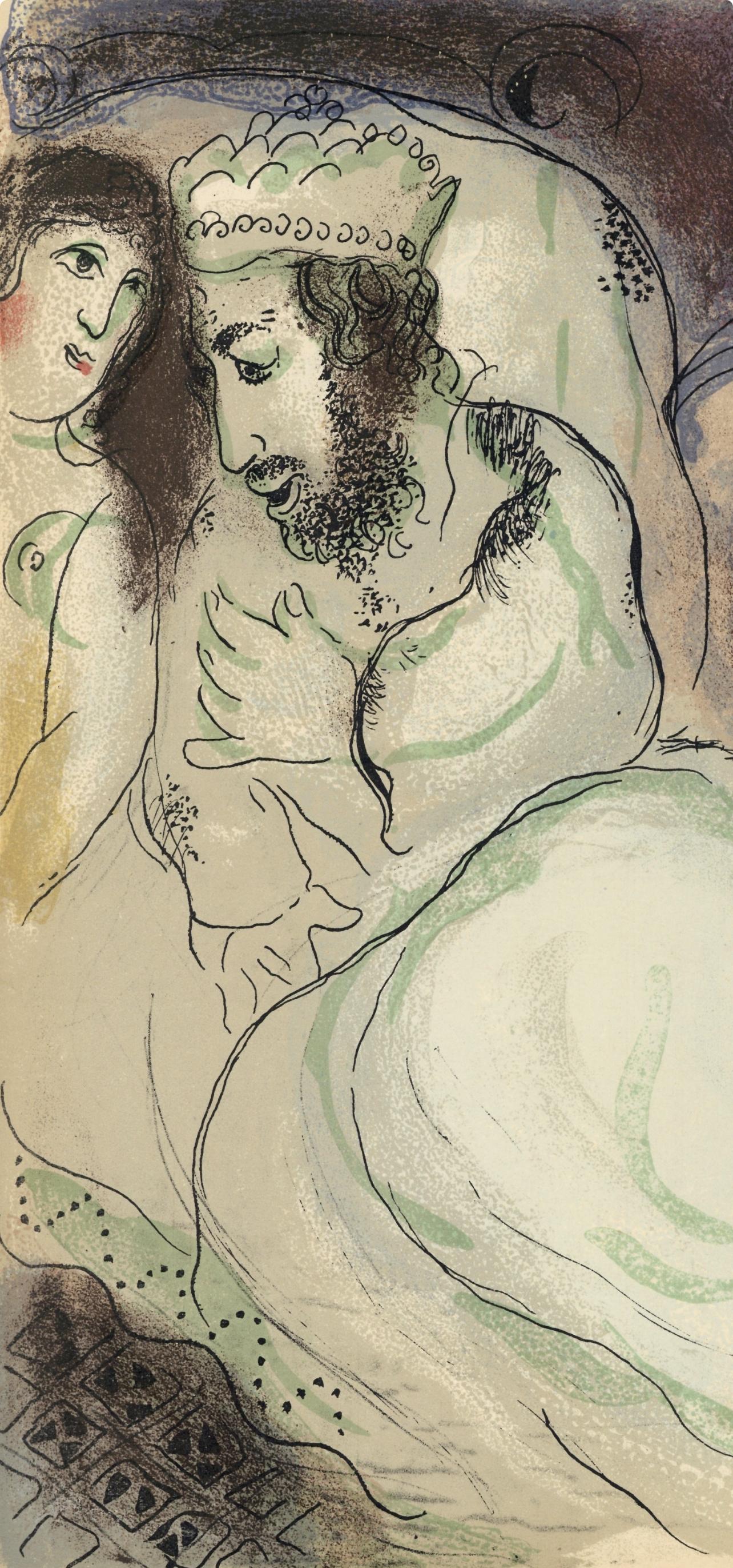 Sara et Abimelech (Mourlot 230-77; Cramer 42) - Print by Marc Chagall