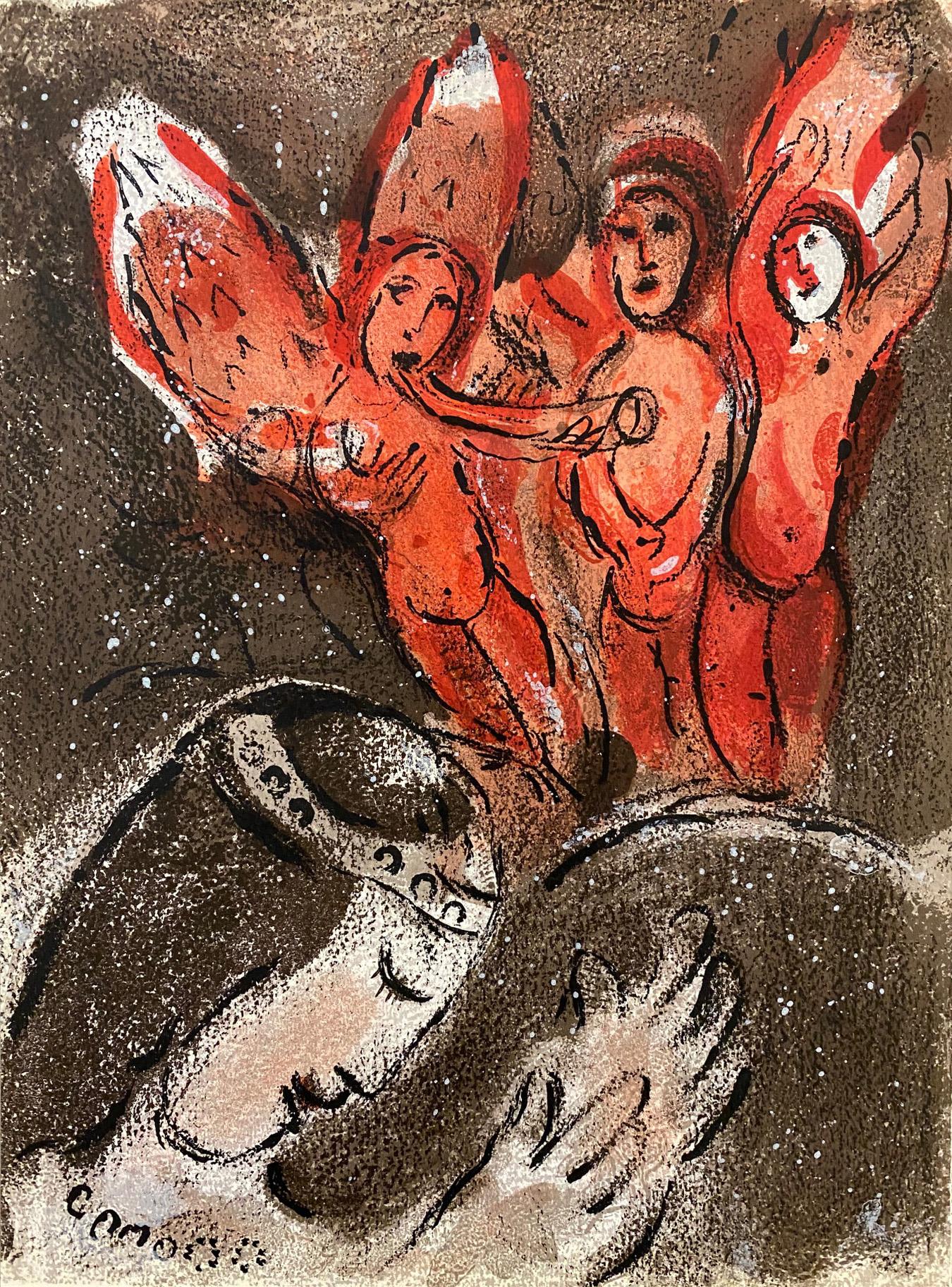 Marc Chagall Abstract Print - Sara et les Anges