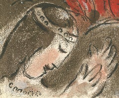 "Sara et les Anges (Sarah and the Angels), " Original Color Lithograph by Chagall