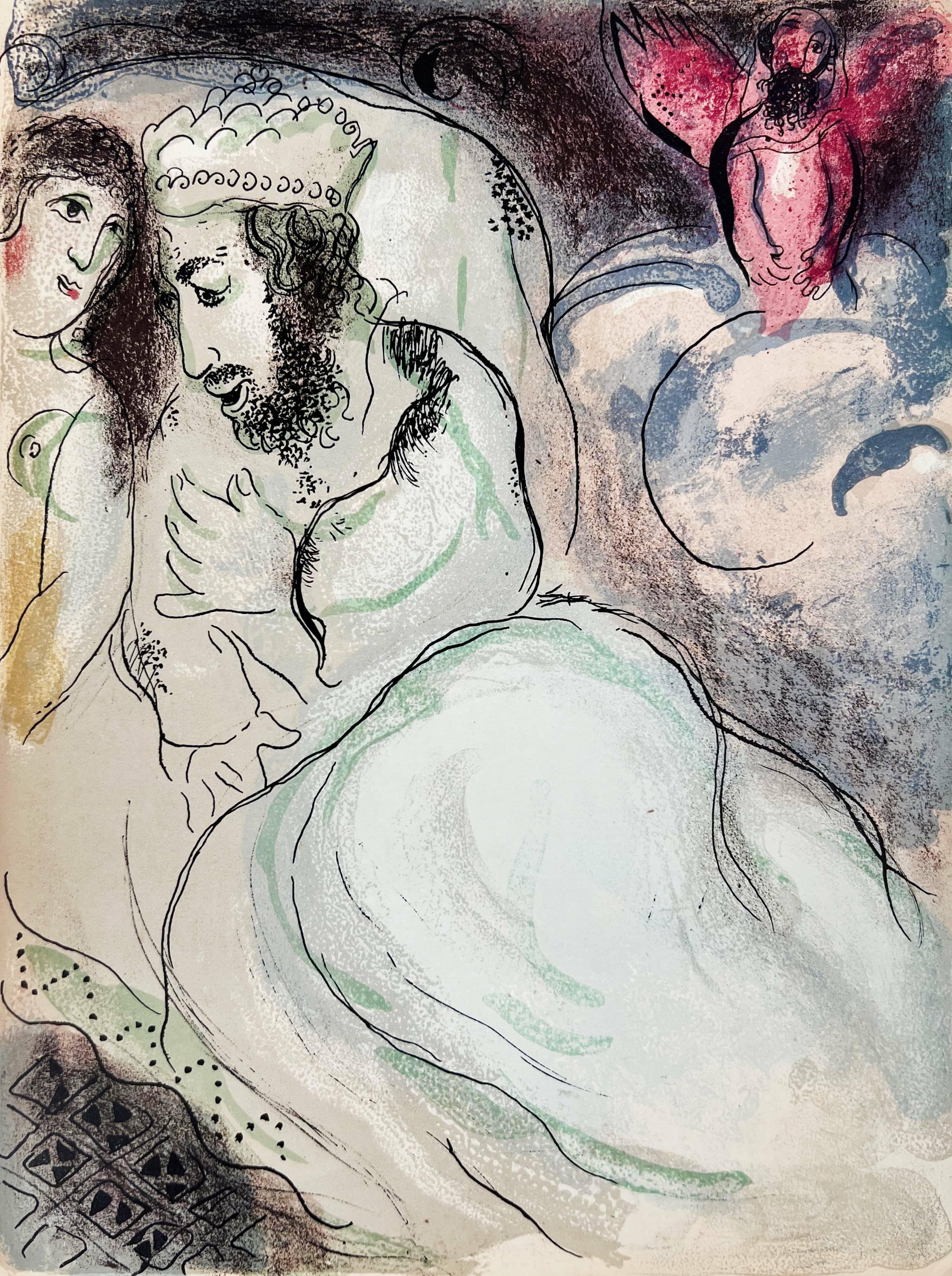 Marc Chagall Figurative Print - Sarah And Abimelech