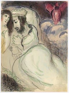 "Sarah e Abimelech  litografia originale