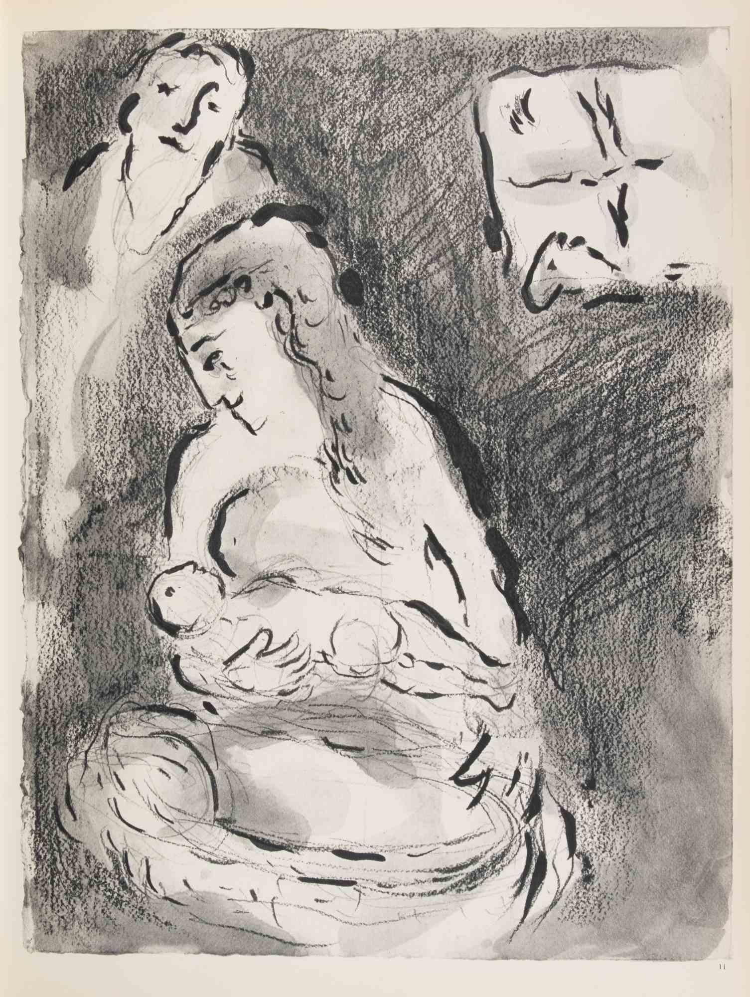Sarah and Agar - Héliogravure by Marc Chagall - 1960 For Sale 1