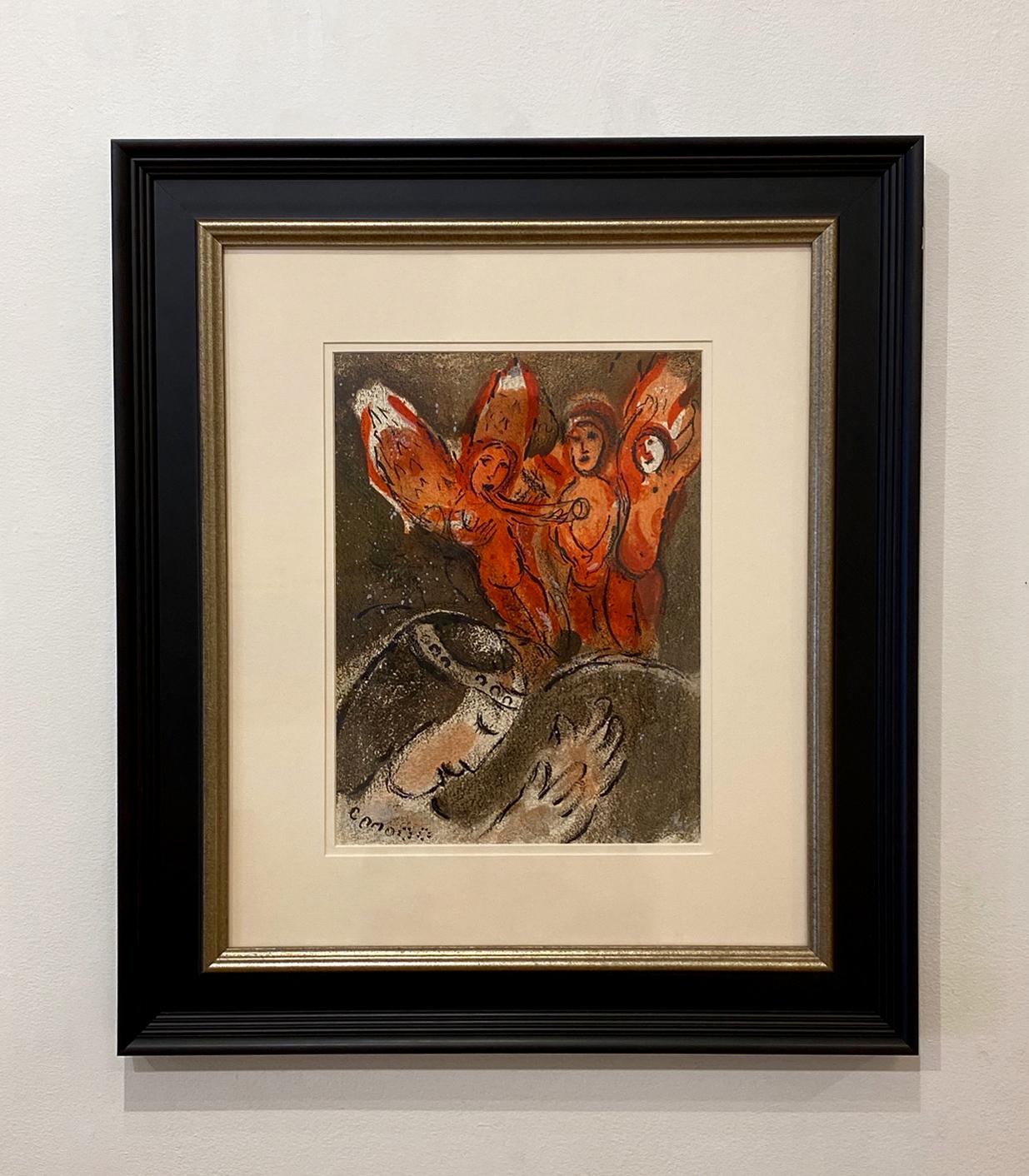 Sarah and the Angels - Modern Print by Marc Chagall