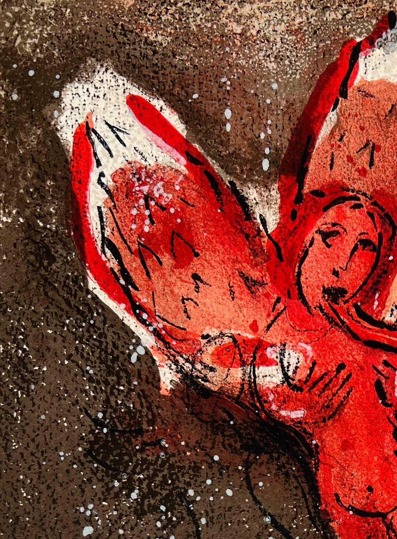 Sarah and the Angels - Print by Marc Chagall