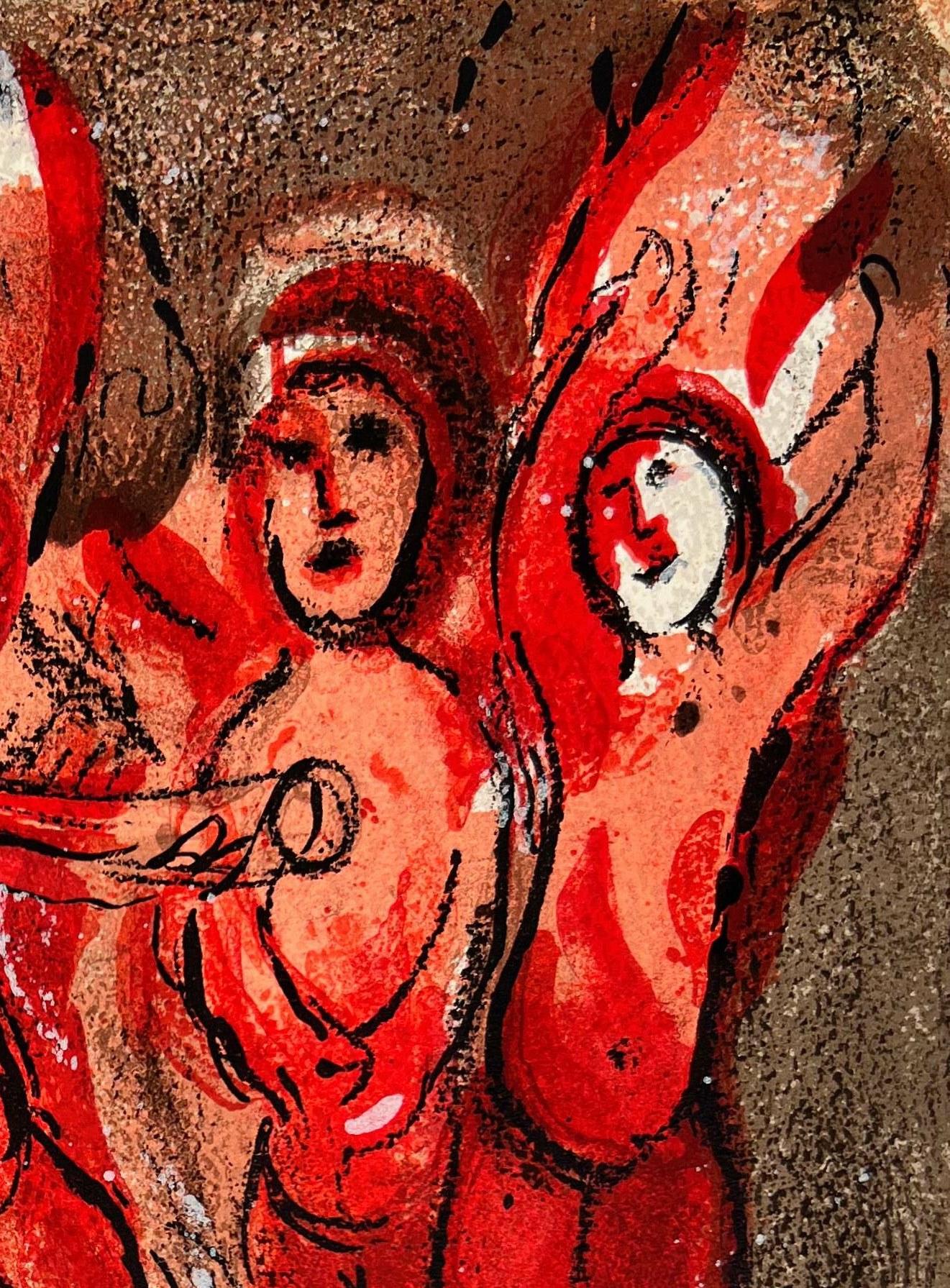Sarah and the Angels - Modern Print by Marc Chagall