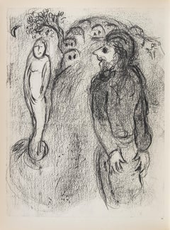 Sarah and the Angels - Héliogravure by Marc Chagall - 1960