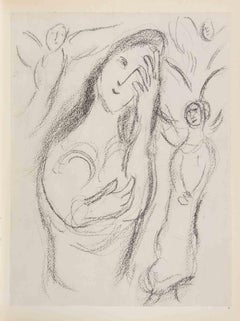 Sarah and the Angels - Héliogravure by Marc Chagall - 1960