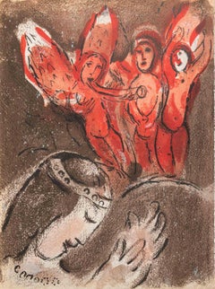 Sarah and the Angels - Lithograph by Marc Chagall - 1960