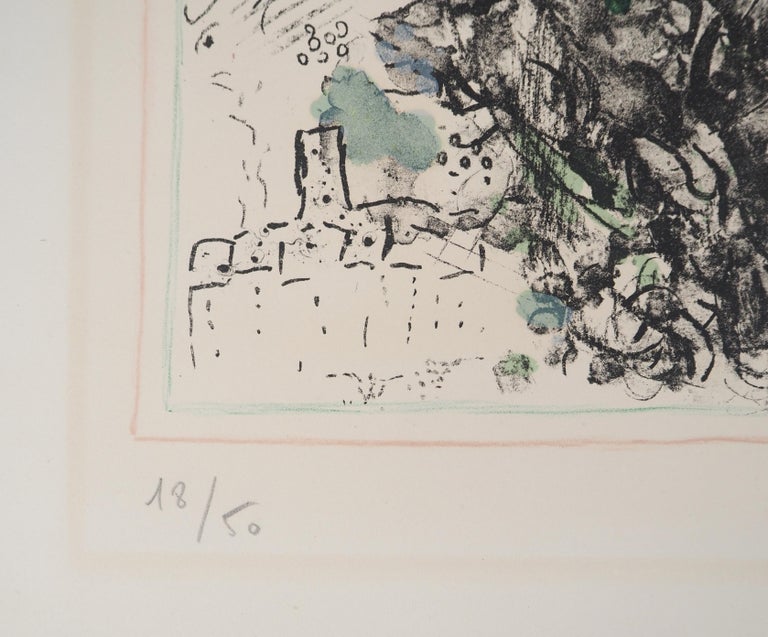 Marc Chagall - Self Portrait With Flowers - Original lithograph ...