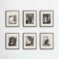 Set of Six Marc Chagall, Biblical Series, 1956, Framed Heliogravures