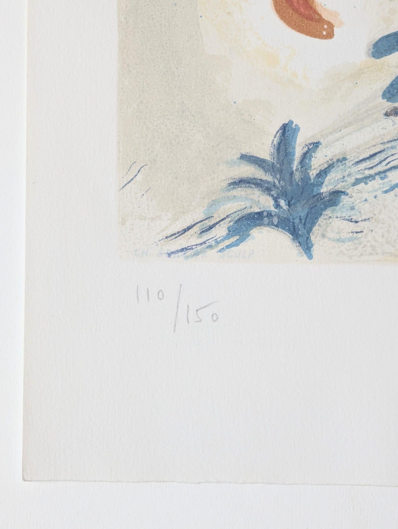 Lithograph, 1967
Handsigned by the artist in pencil 
Edition : 110/150
Printer : Mourlot, Paris
Catalog : [Charles Sorlier, n°27]
73.30 cm. x 52.80 cm.  28.86 in. x 20.79 in. (paper)
61.50 cm. x 45.60 cm.  24.21 in. x 17.95 in. (image)
extract from