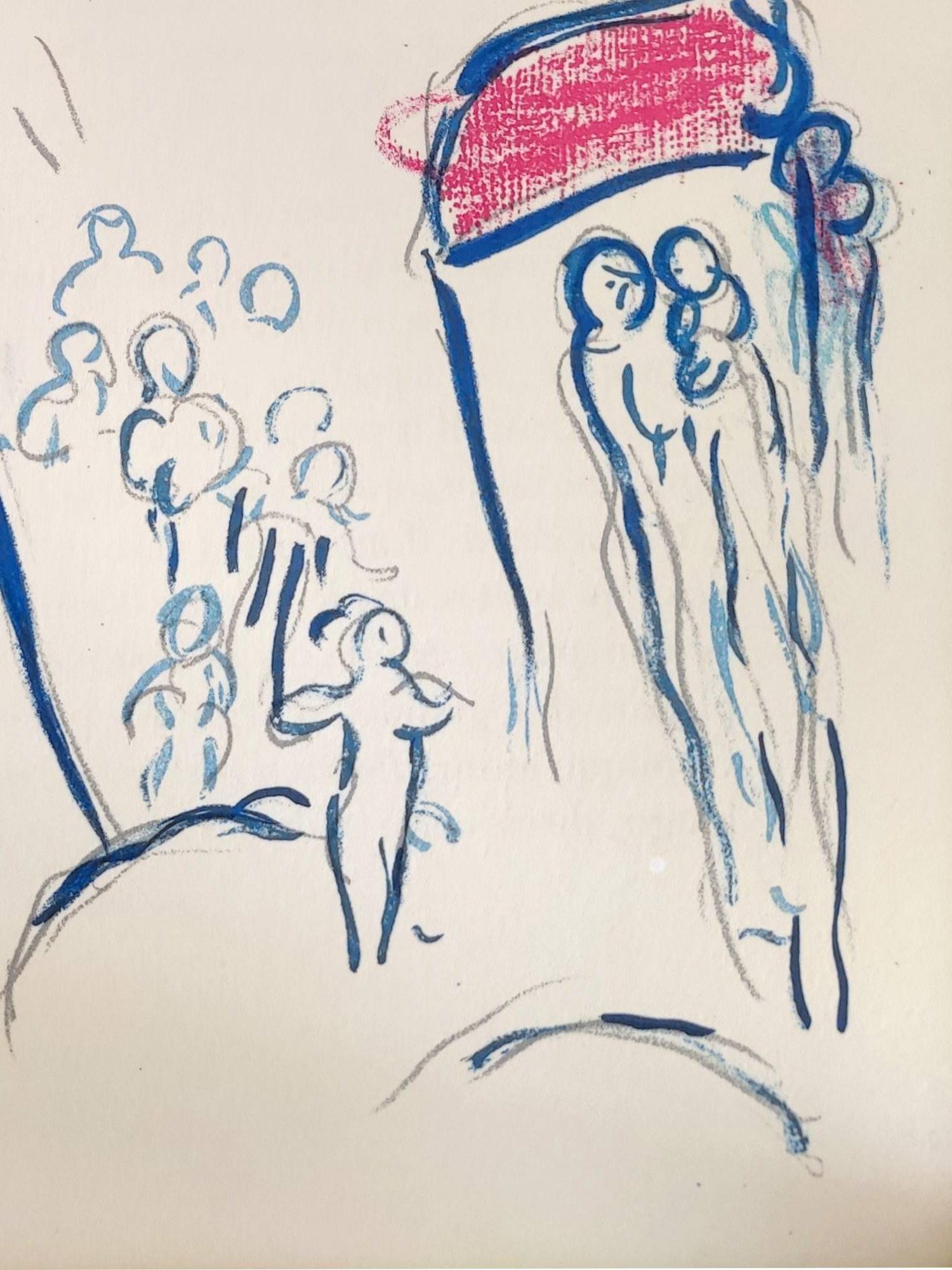 Sketch for the Angel of Mozart - Modern Print by Marc Chagall