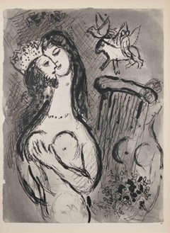 The Sleep in the Moonlight - Héliogravüre von Marc Chagall - 1960