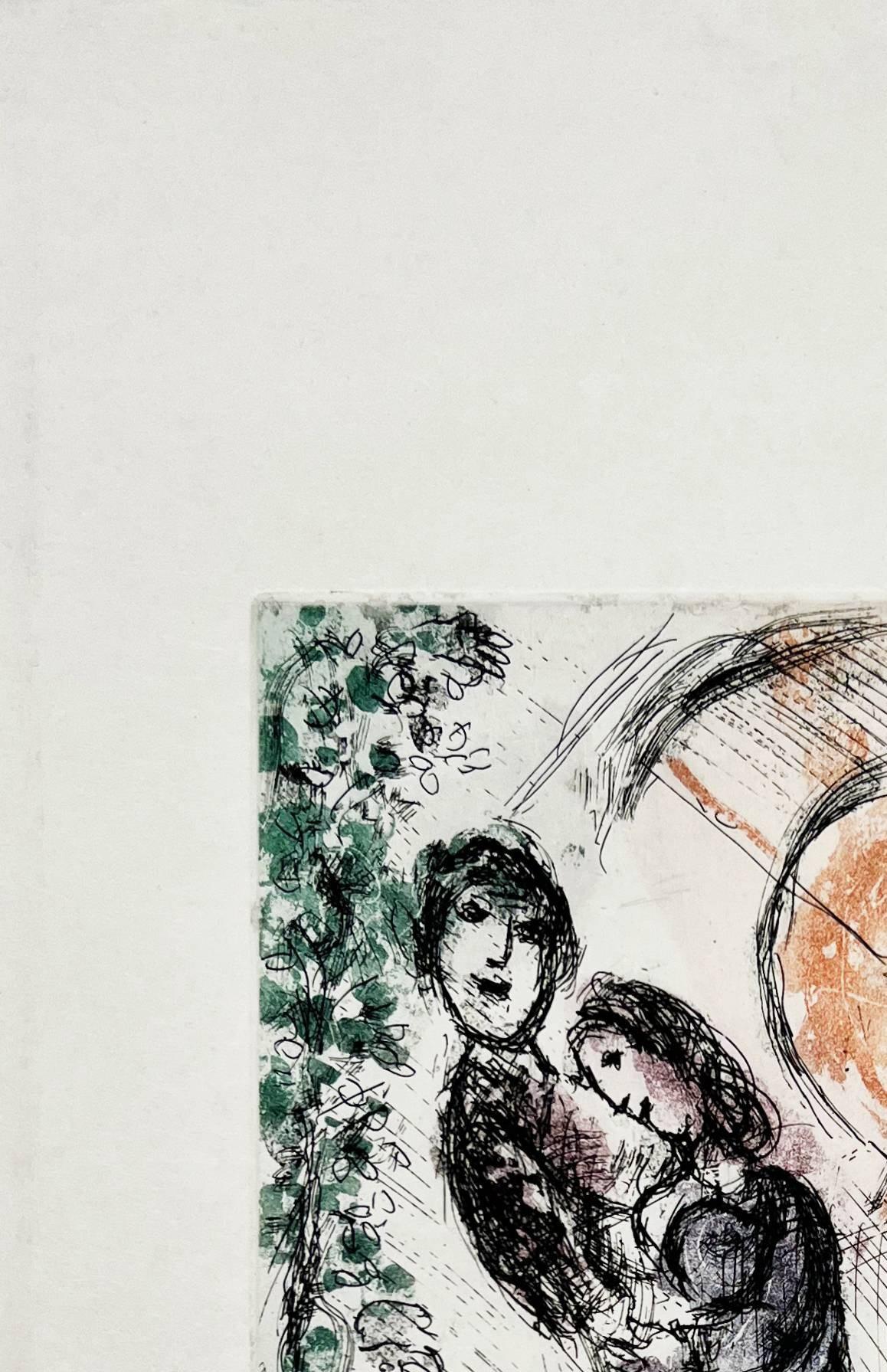 Soleil aux amoureux - Surrealist Print by Marc Chagall