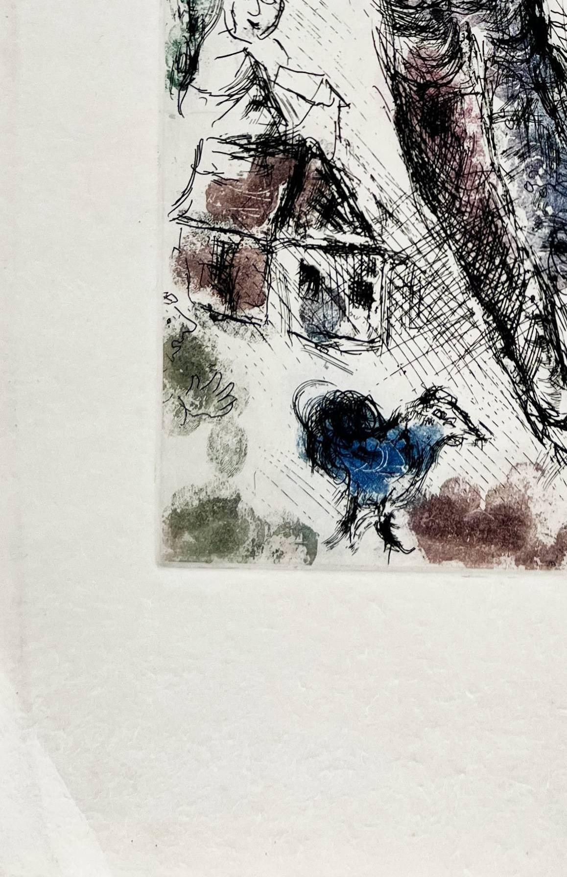 Marc Chagall (1887-1985) - Soleil aux amoureux

Etching from 1968.

Trial proof - unique work.

Dimensions of sheet: 51 x 34 cm

Dimensions in frame: 63.2 x 53.2 cm

Publisher: Maeght Éditeur, Paris.

Printer: Atelier Lacourière et Frélaut,