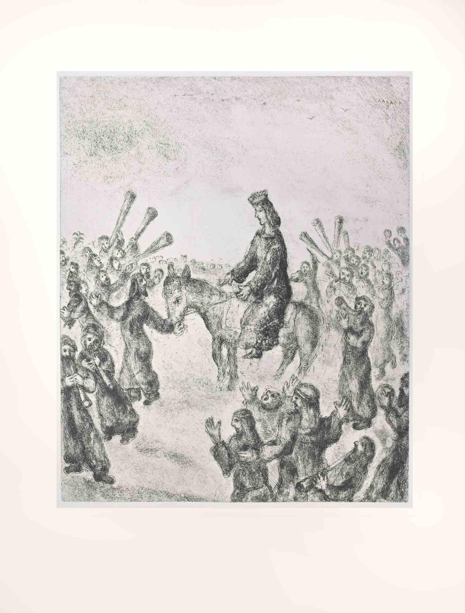 Etching on Montval wove paper, realized by Marc Chagall in 1931-39 and published by Tériade in 1956.

Edition of 275+30 out of commerce copies.

Not signed nor numbered, as issued.

Excellent impression with full margins a a bright and fresh