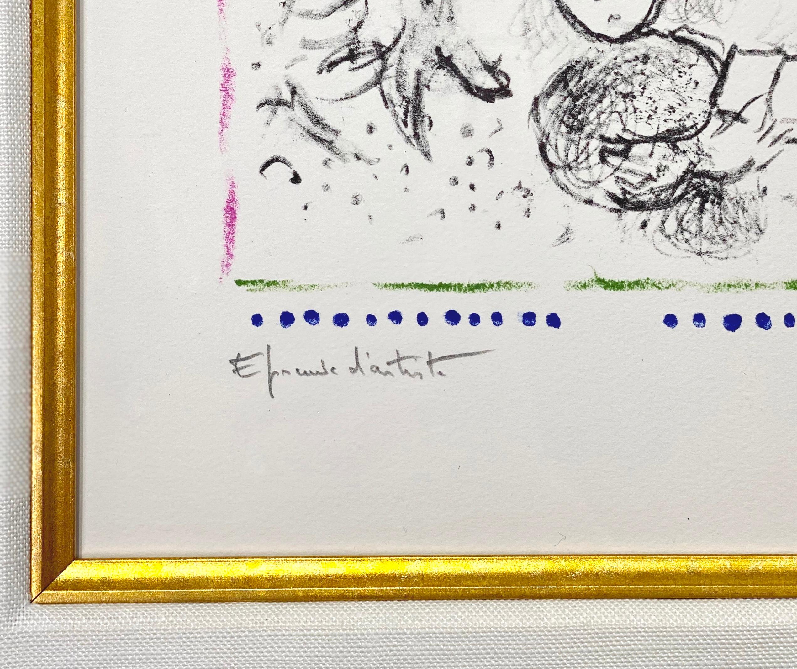 MARC CHAGALL (1887-1985)
“Souvenance d’un printemps”
Colour lithograph. November 1983,
49, 8x33 cm, image; 65x47, 8cm, sheet size.
Signature: Lower right signed by the artist
 in pencil “Marc Chagall”,
 left inscribed “Epreuve d’artiste”.
Catalog