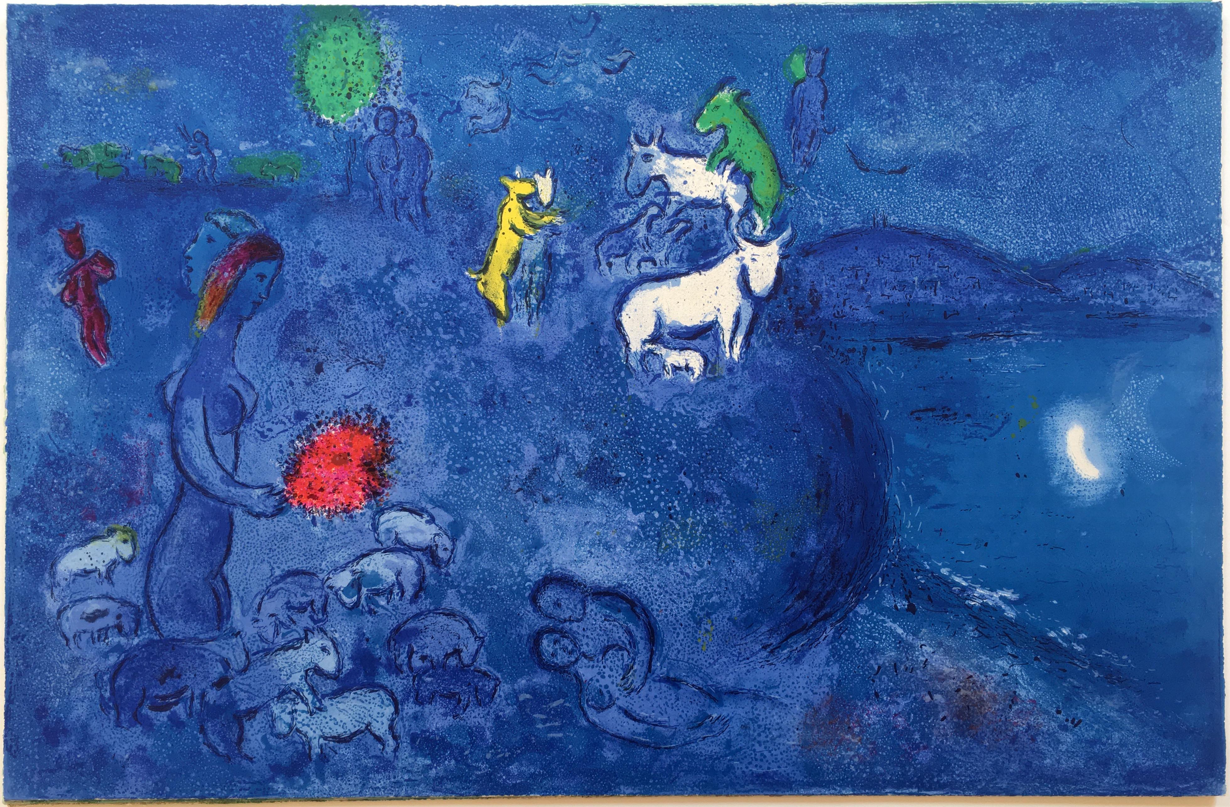 Marc Chagall Landscape Print - Spring, from Daphnis and Chloe