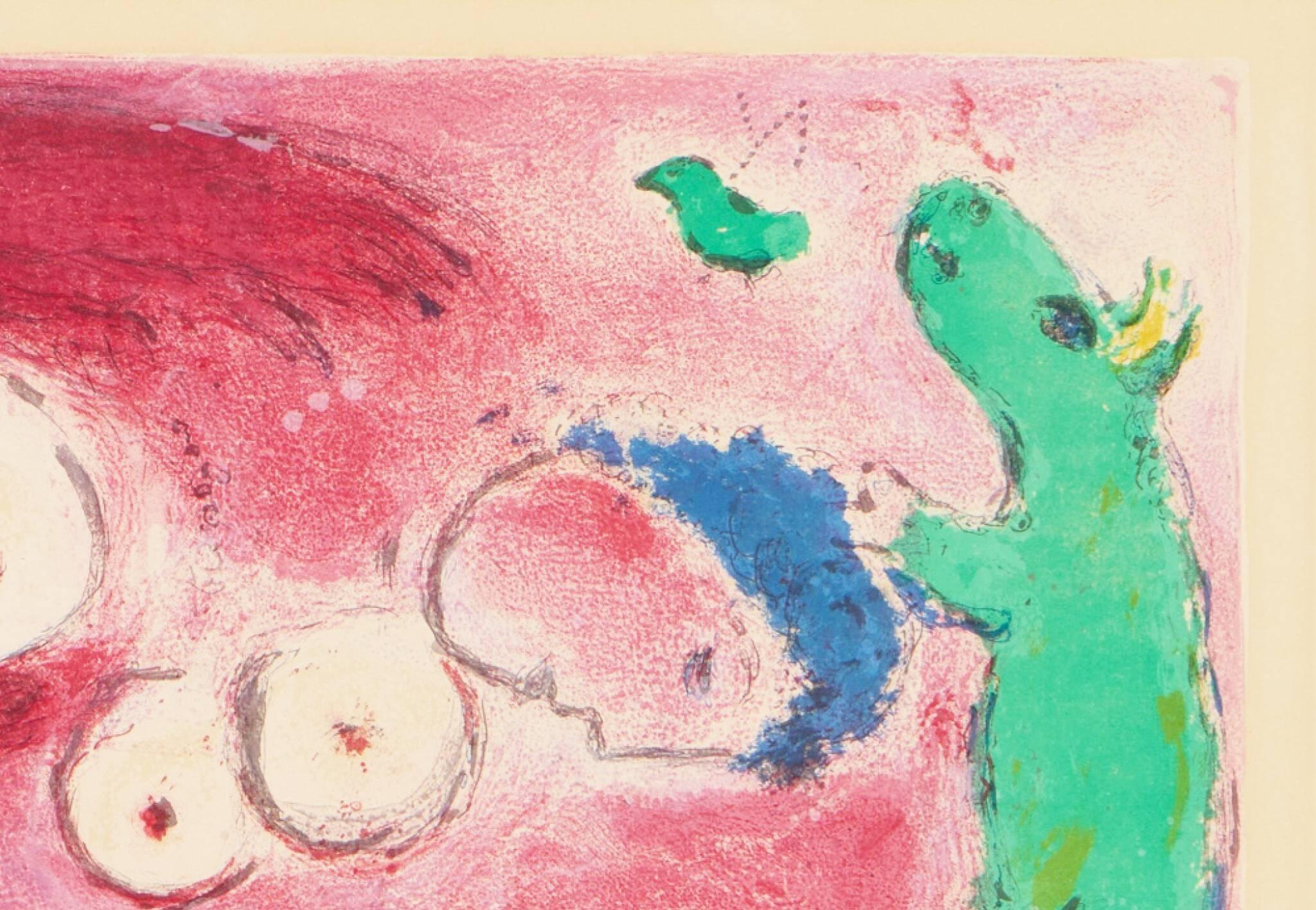 Springtime in the Meadow, from Daphnis and Chloe - Symbolist Print by Marc Chagall