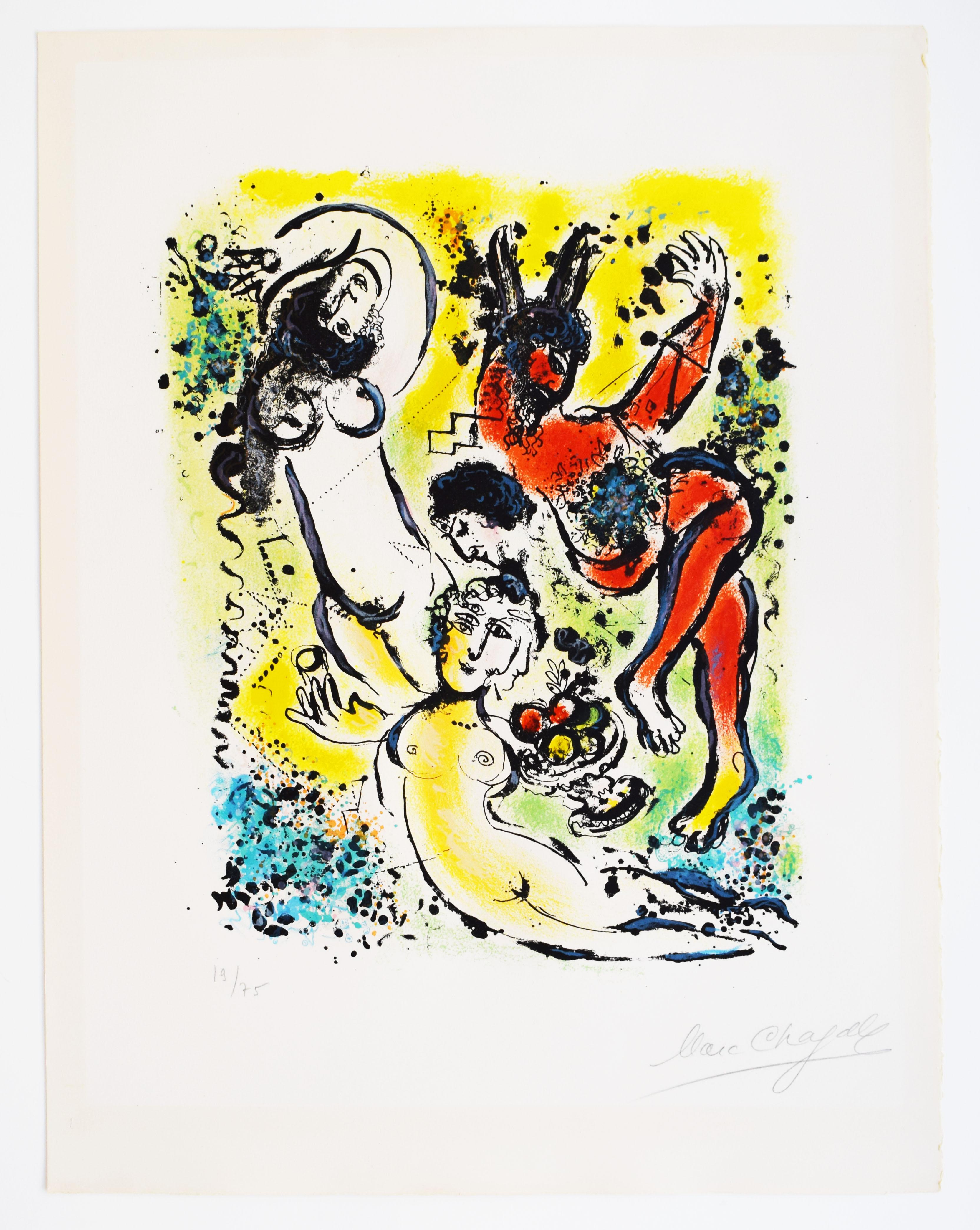Take up again, muses… Theocritus, from: In the Land of the Gods - Greek Myths - Print by Marc Chagall