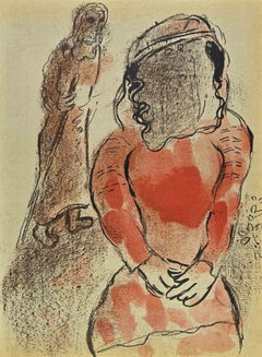 Tamar, schöne Tochter von Judah – Lithographie von Marc Chagall – 1960
