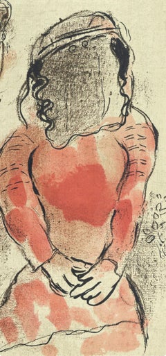 Marc Chagall, Tamar, belle-fille de Juda, tiré de Dessins pour la Bible, 1956