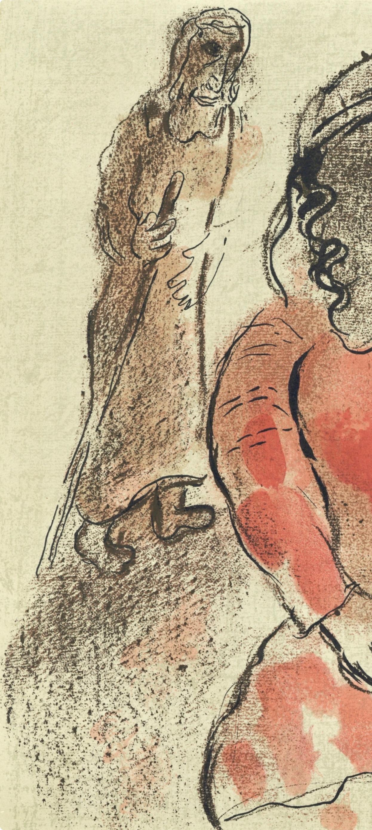 Tamar Belle-Fille de Judas (Mourlot 230-77; Cramer 42), Dessins Pour La Bible - Expressionist Print by Marc Chagall