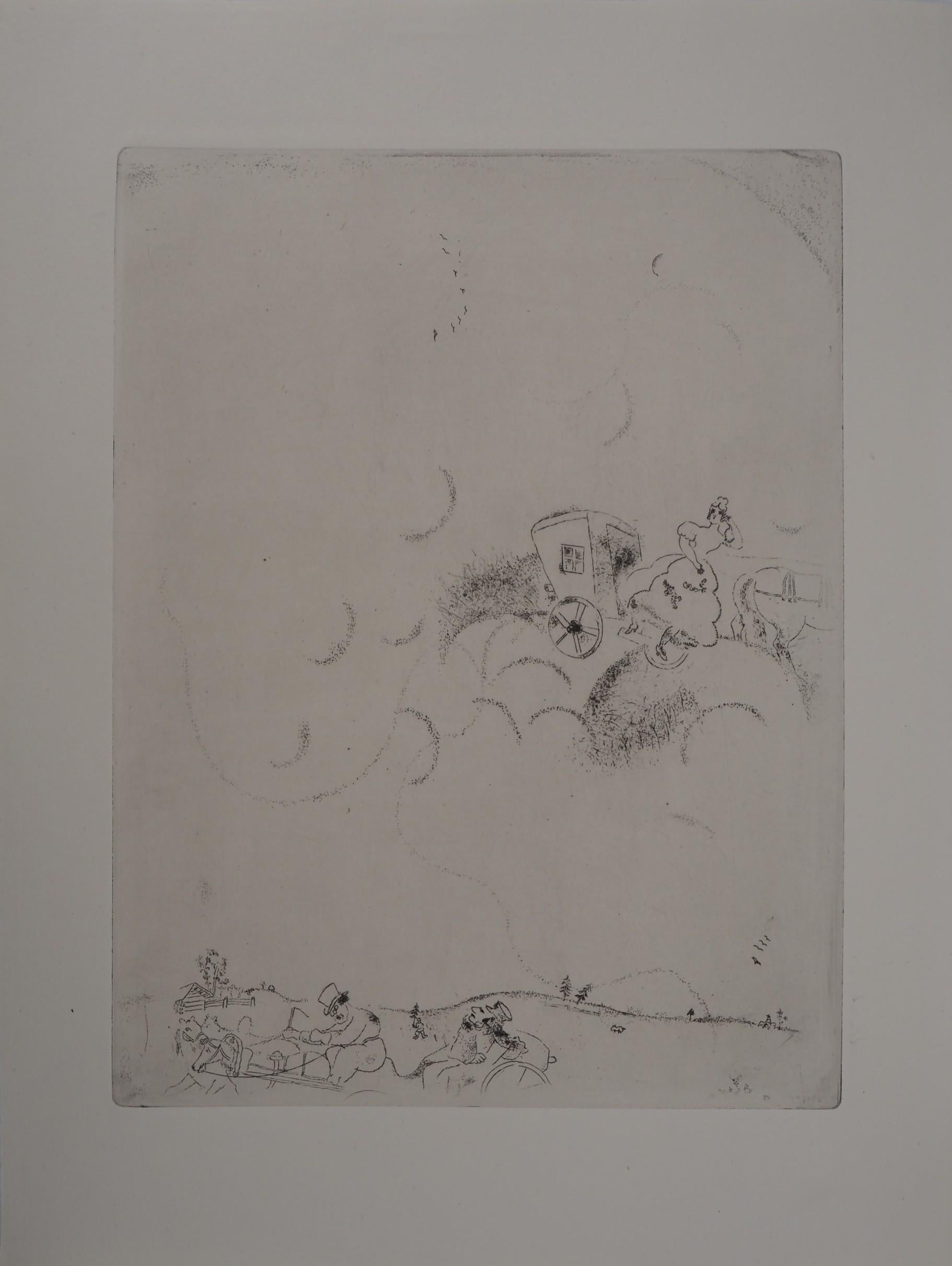 Les rêves de Tchitchikov - Gravure originale - Réf. Sorlier n° 28