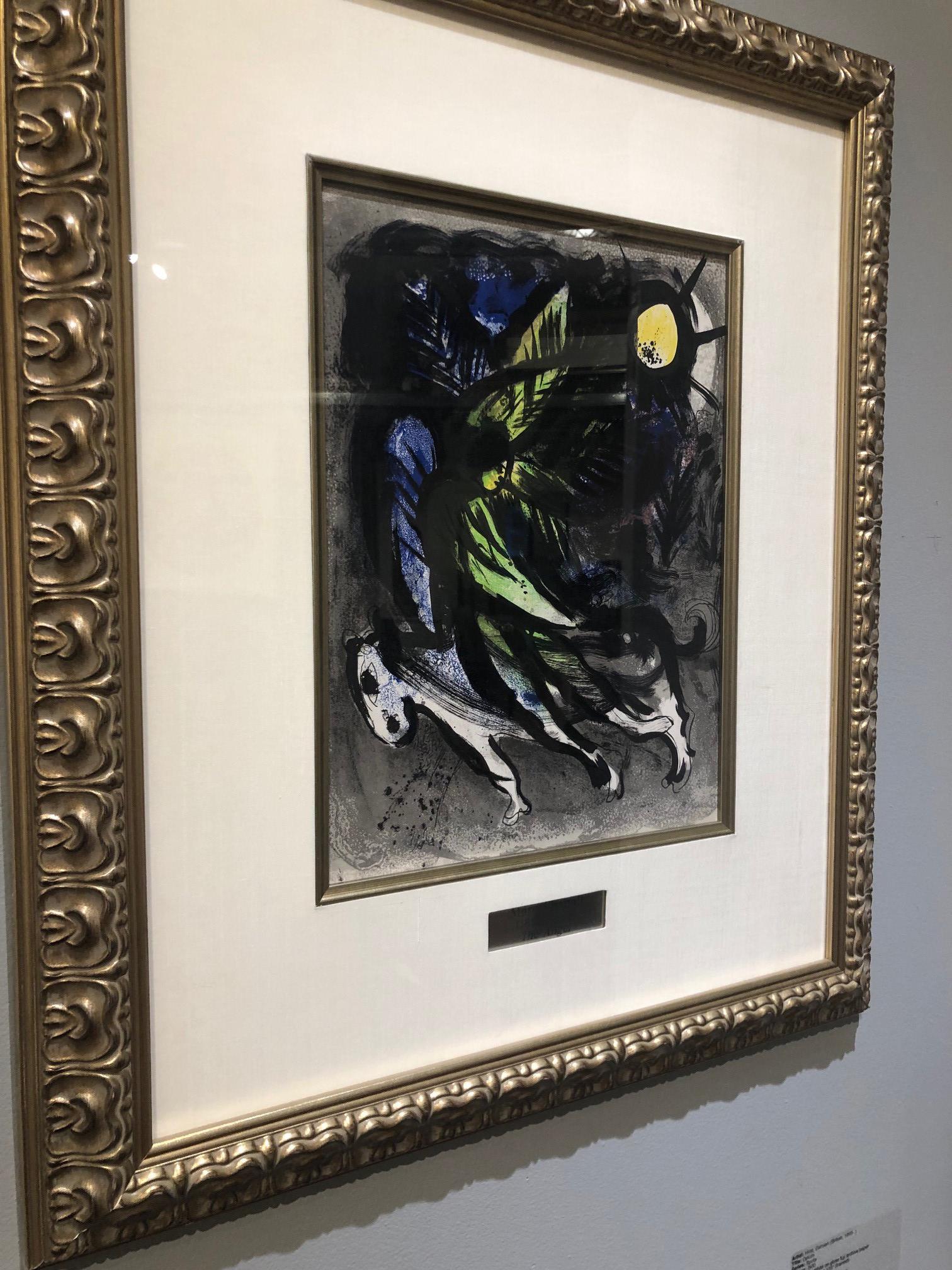 Artist:  Chagall, Marc
Title:  The Angel
Series:  The Lithographs of Chagall Volume I
Date:  1960
Medium:  Lithograph
Framed Dimensions:  23