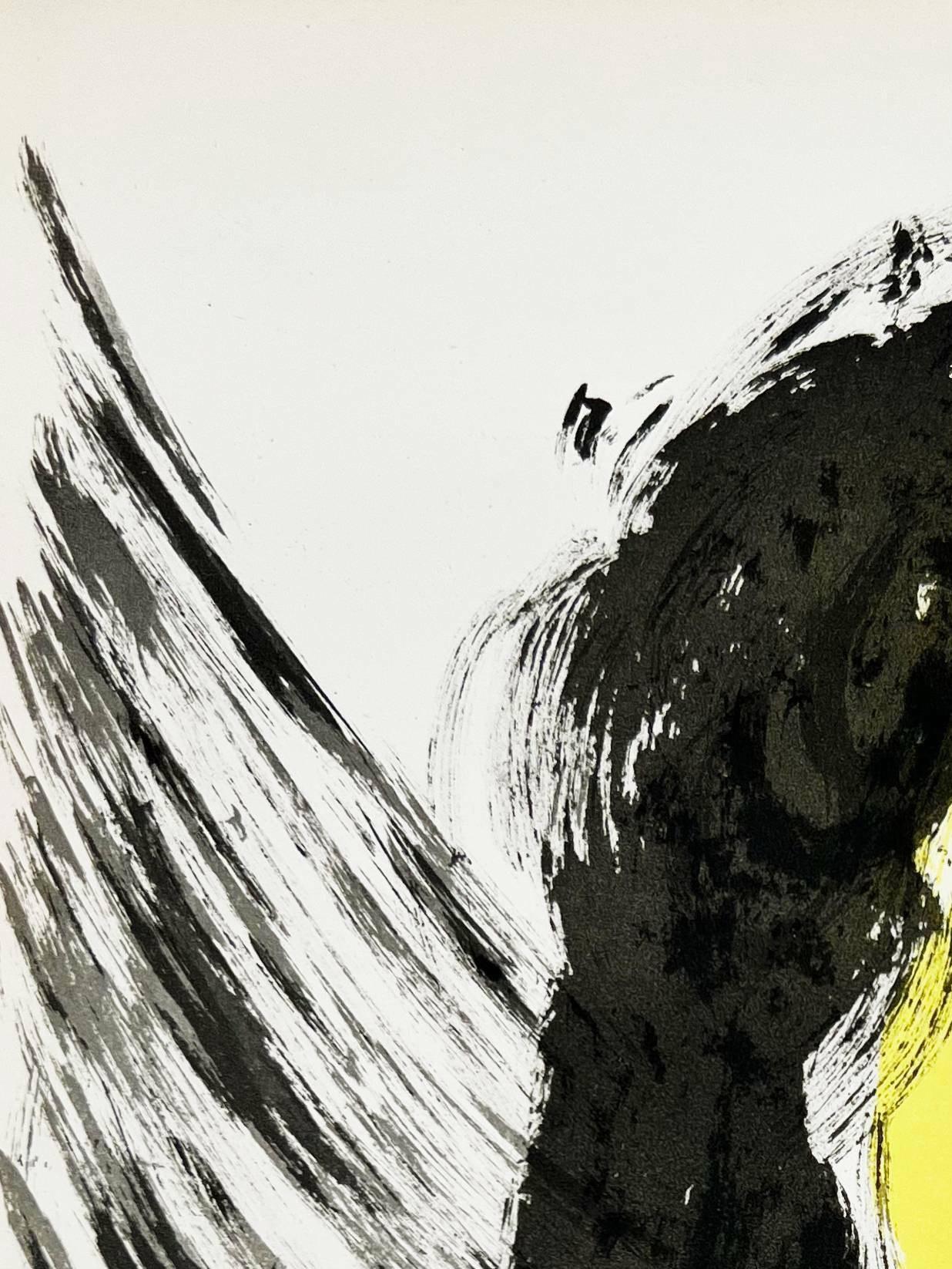 L'Angelo - Figurative Print Beige di Marc Chagall
