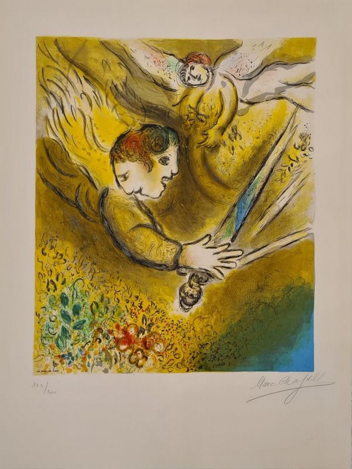 Marc Chagall Abstract Print - The Angel of Judgement 