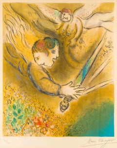Der Engel der Gerechtigkeit - Lithographie von Marc Chagall - 1974